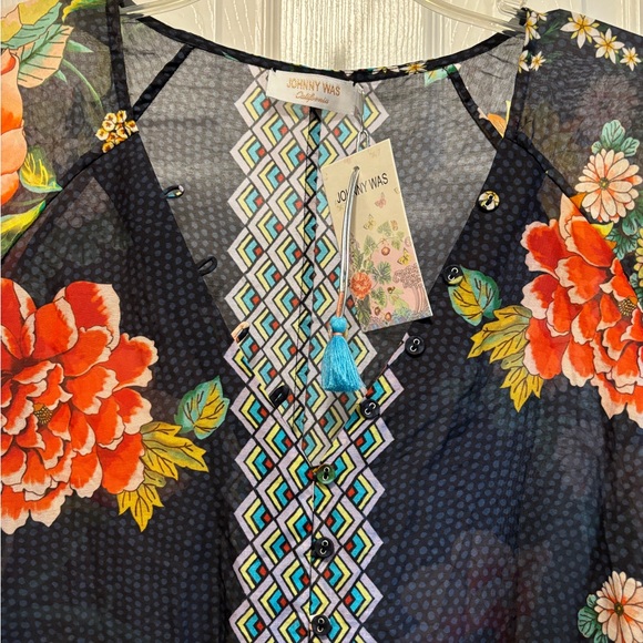 Johnny Was new with tags sheer dress size S will fit M - Picture 4 of 6